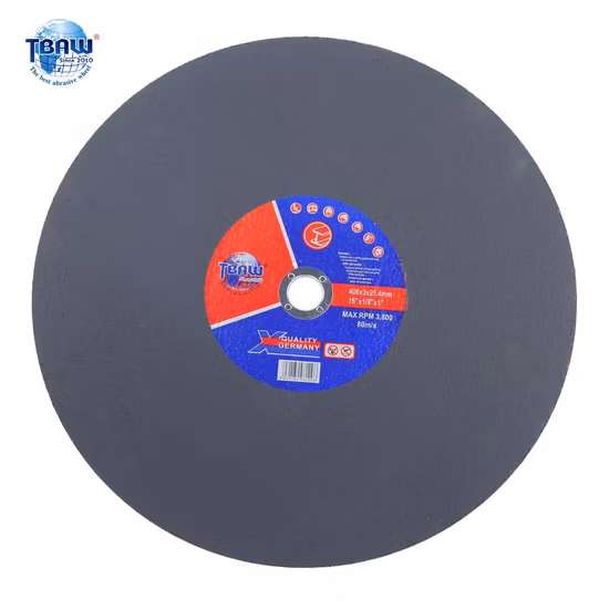 Rueda abrasiva de disco de corte de rueda de corte de gran tamaño de 350 mm para corte de acero de metal